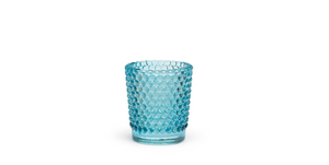 Mini Cut Glass Votive - Blue