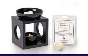Heart Soy Melts and Burner Gardenia & Sweet Pea