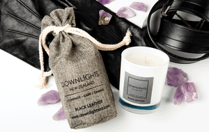 Downlights Leather Soy Classic Candle